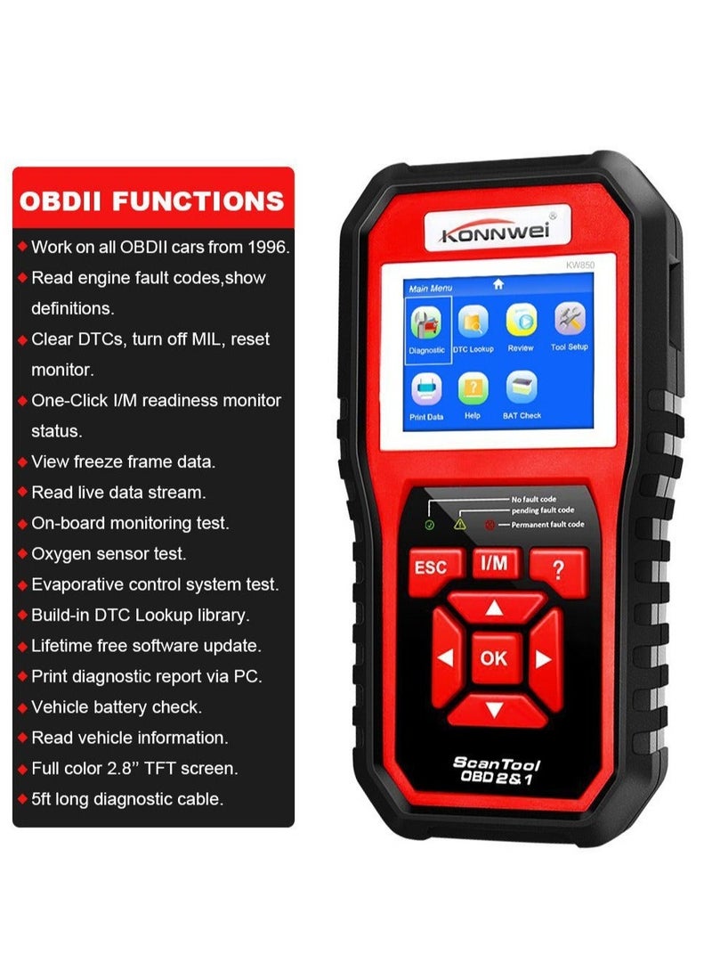 Konnwei Universal Car Automotive Code Scanner Diagnostic Tool - Image 4